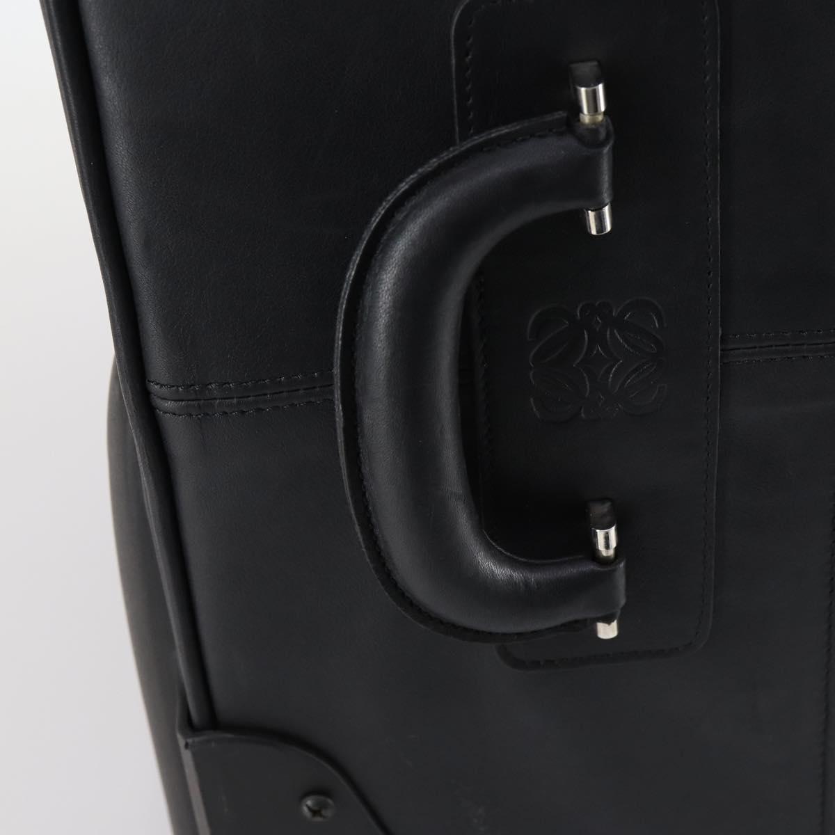 LOEWE Suitcase Nylon Black Silver Auth bs29570