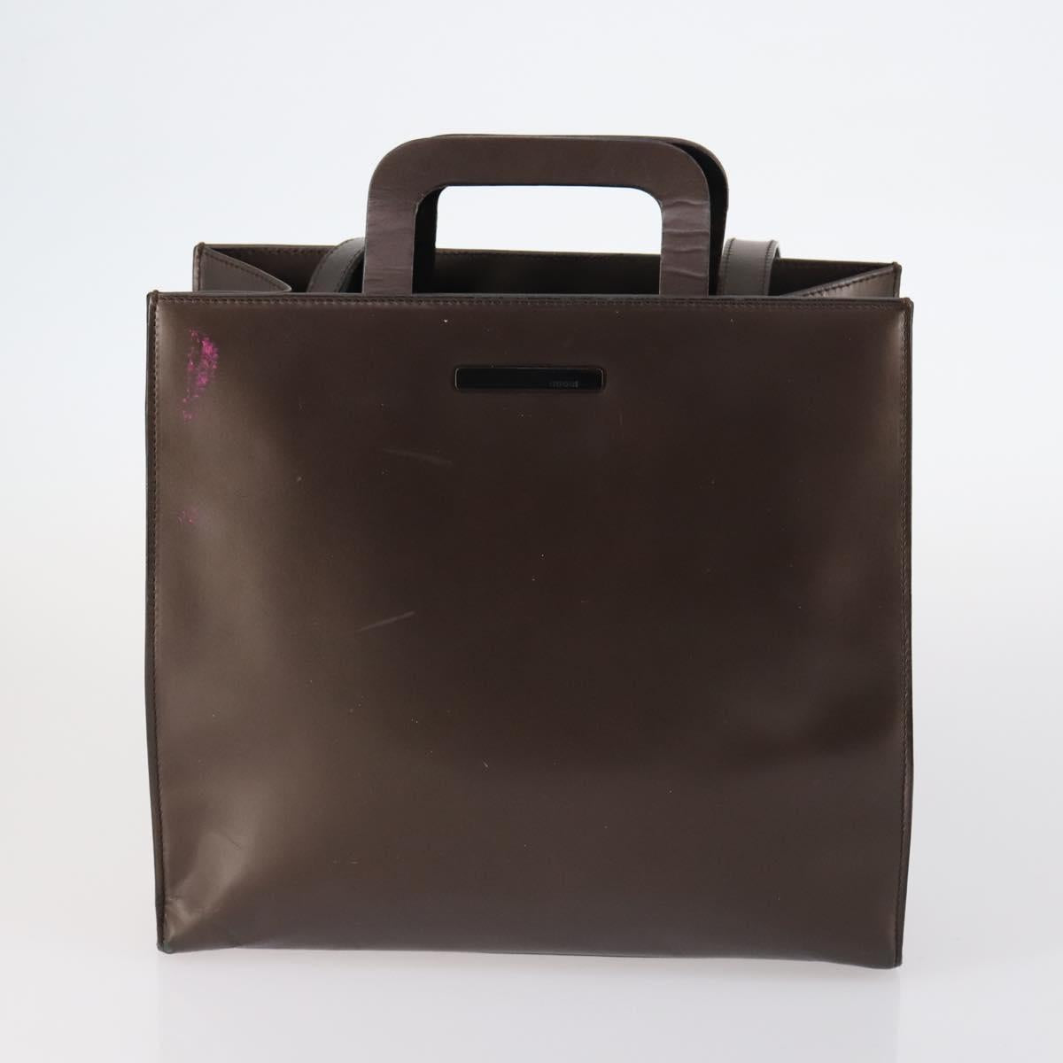 BURBERRY Tote Bag Leather 5Set Beige Brown Auth bs29571