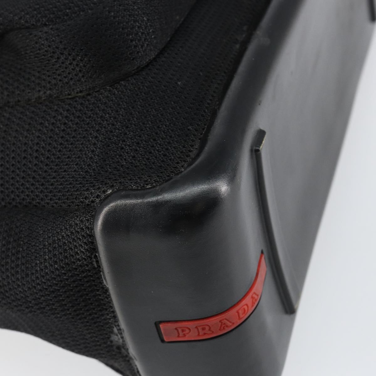 PRADA Sports Shoulder Bag Canvas Black Silver Auth bs29584