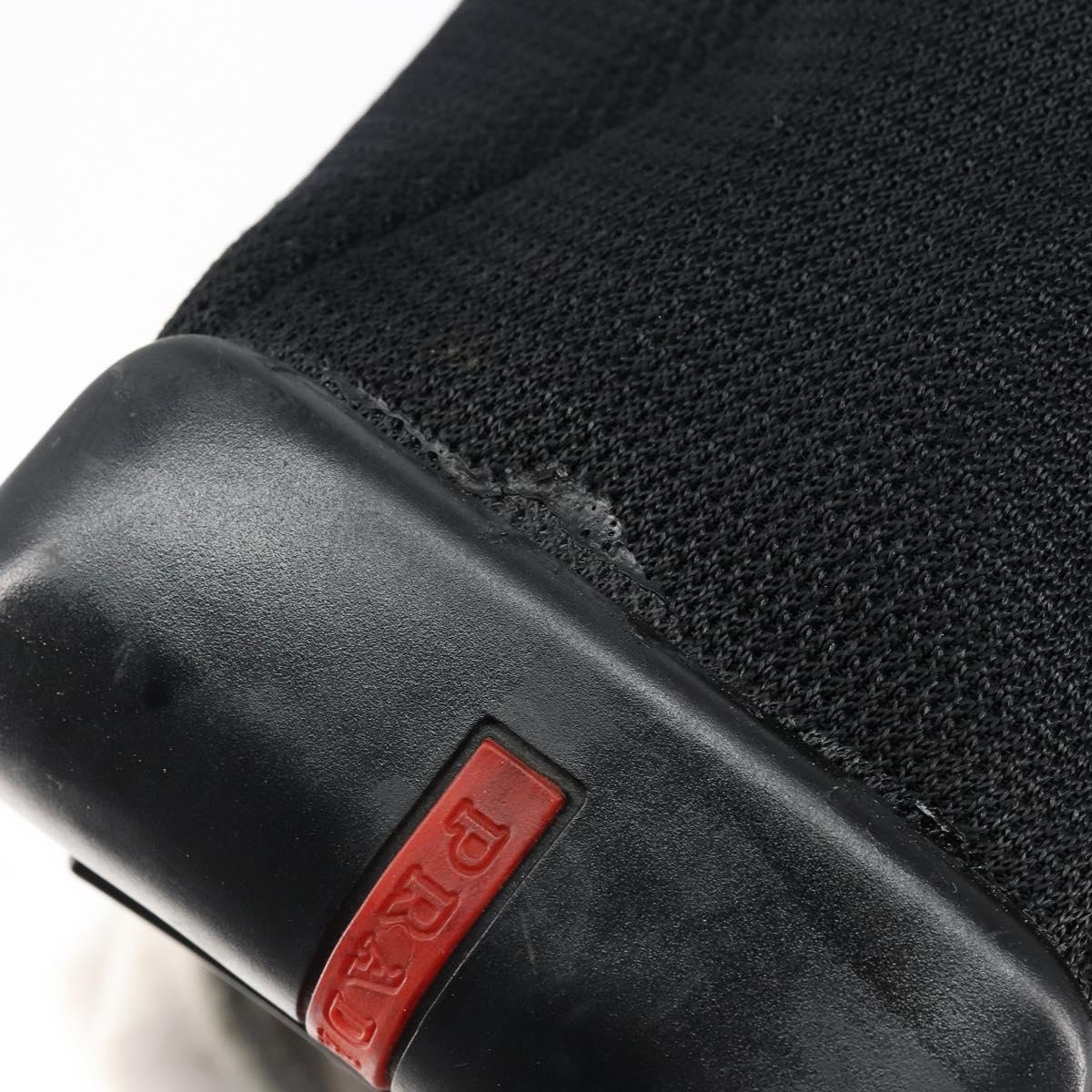 PRADA Sports Shoulder Bag Canvas Black Silver Auth bs29584