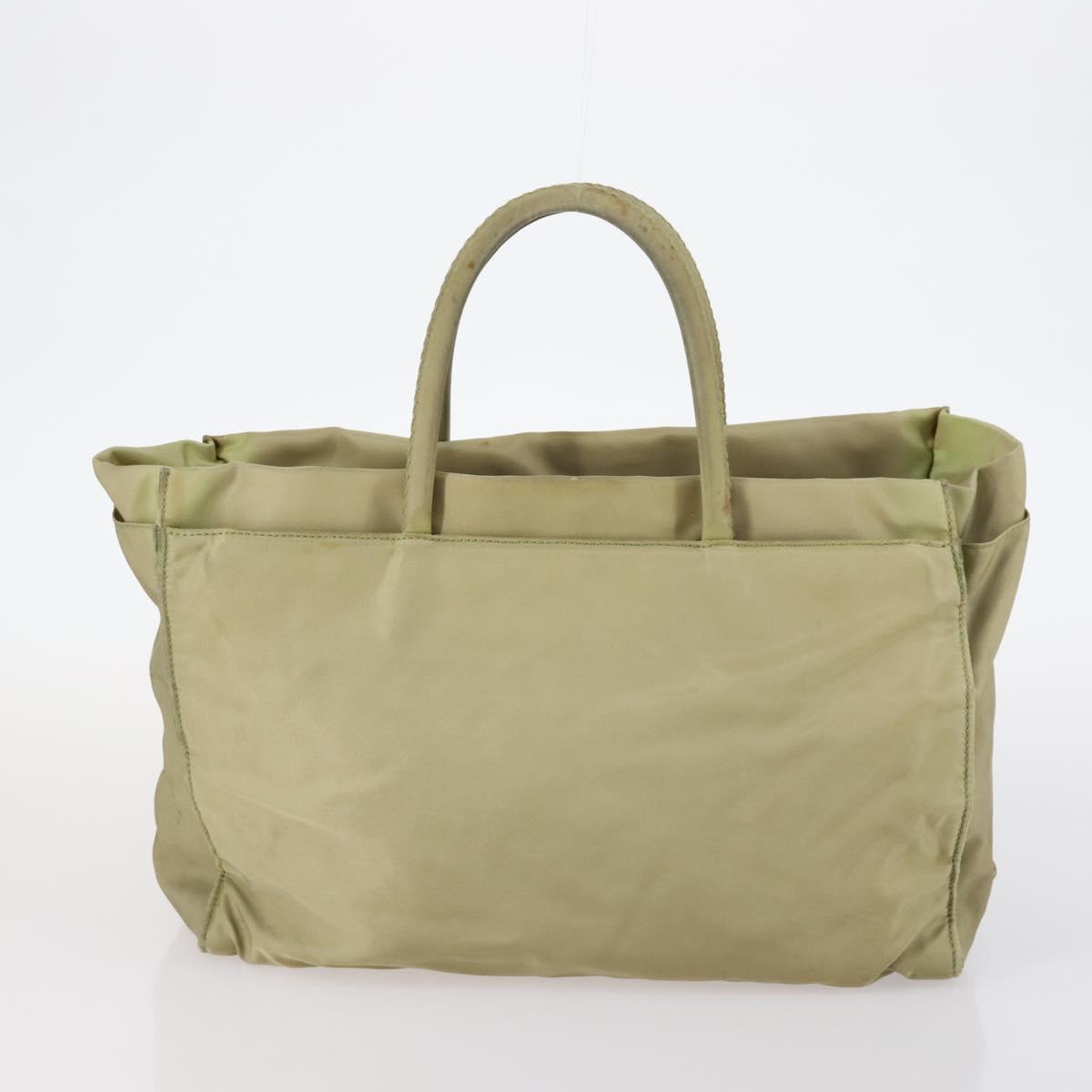 PRADA Hand Bag Nylon 4Set Beige Khaki Brown Auth bs29585