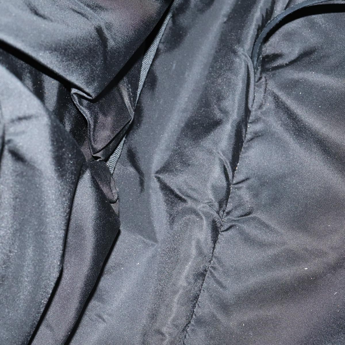 PRADA Business Bag Nylon Black Silver Auth bs29590