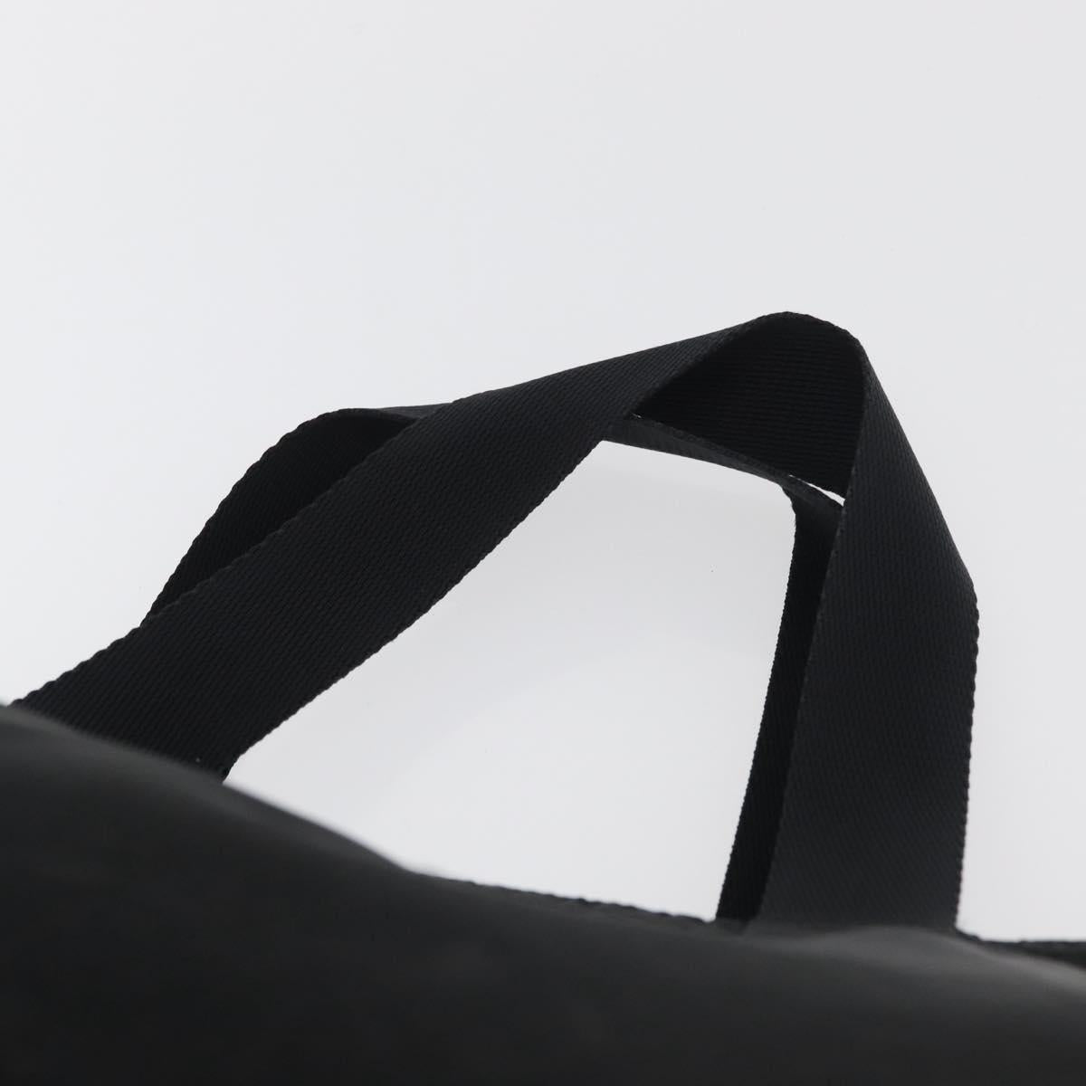 PRADA Tote Bag Nylon Black Silver Auth bs29615