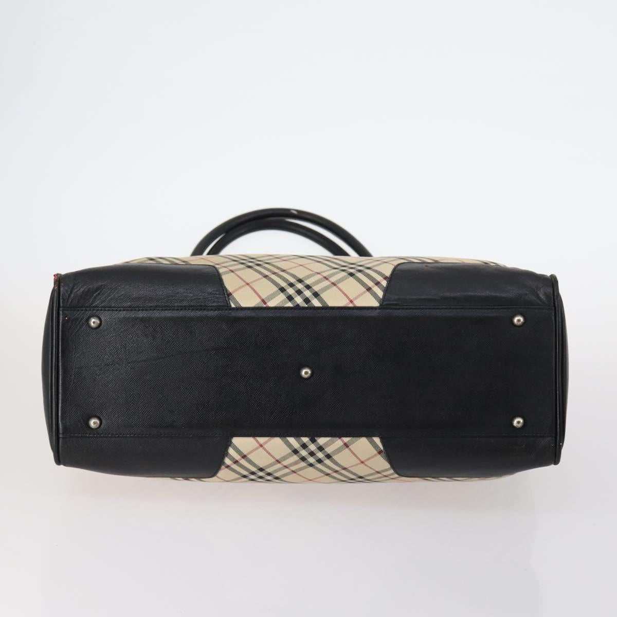 BURBERRY Nova Check Tote Bag Canvas 4Set Beige Auth bs29616