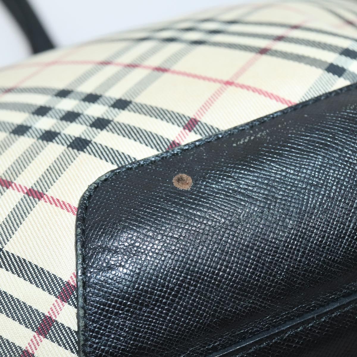 BURBERRY Nova Check Tote Bag Canvas 4Set Beige Auth bs29616