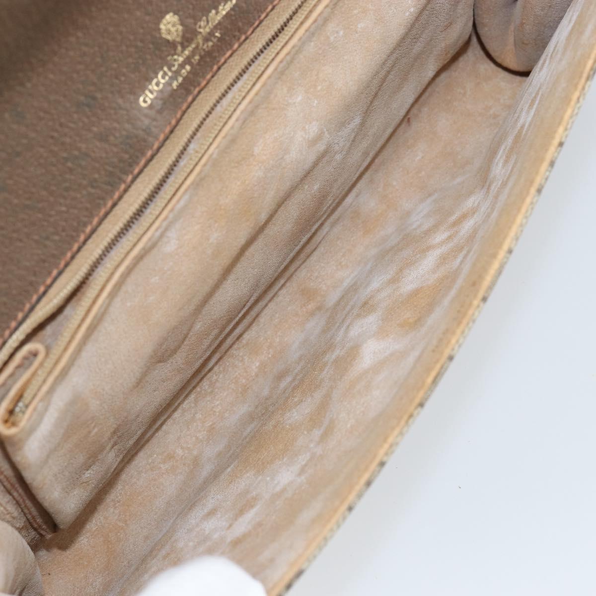 GUCCI GG Supreme Clutch Bag Beige Gold 89 02 050 Auth bs29617