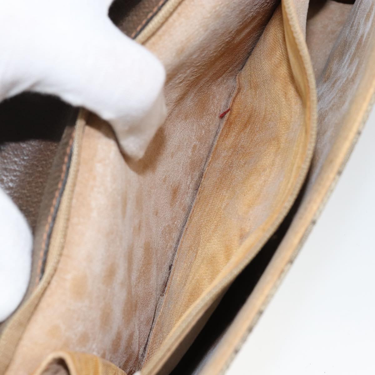 GUCCI GG Supreme Clutch Bag Beige Gold 89 02 050 Auth bs29617