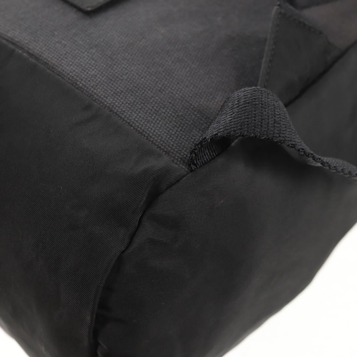 PRADA Backpack Nylon Black Silver Auth bs29624