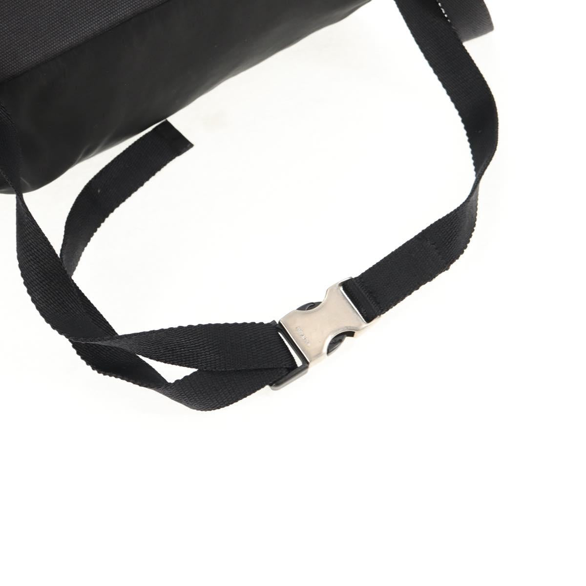 PRADA Backpack Nylon Black Silver Auth bs29624