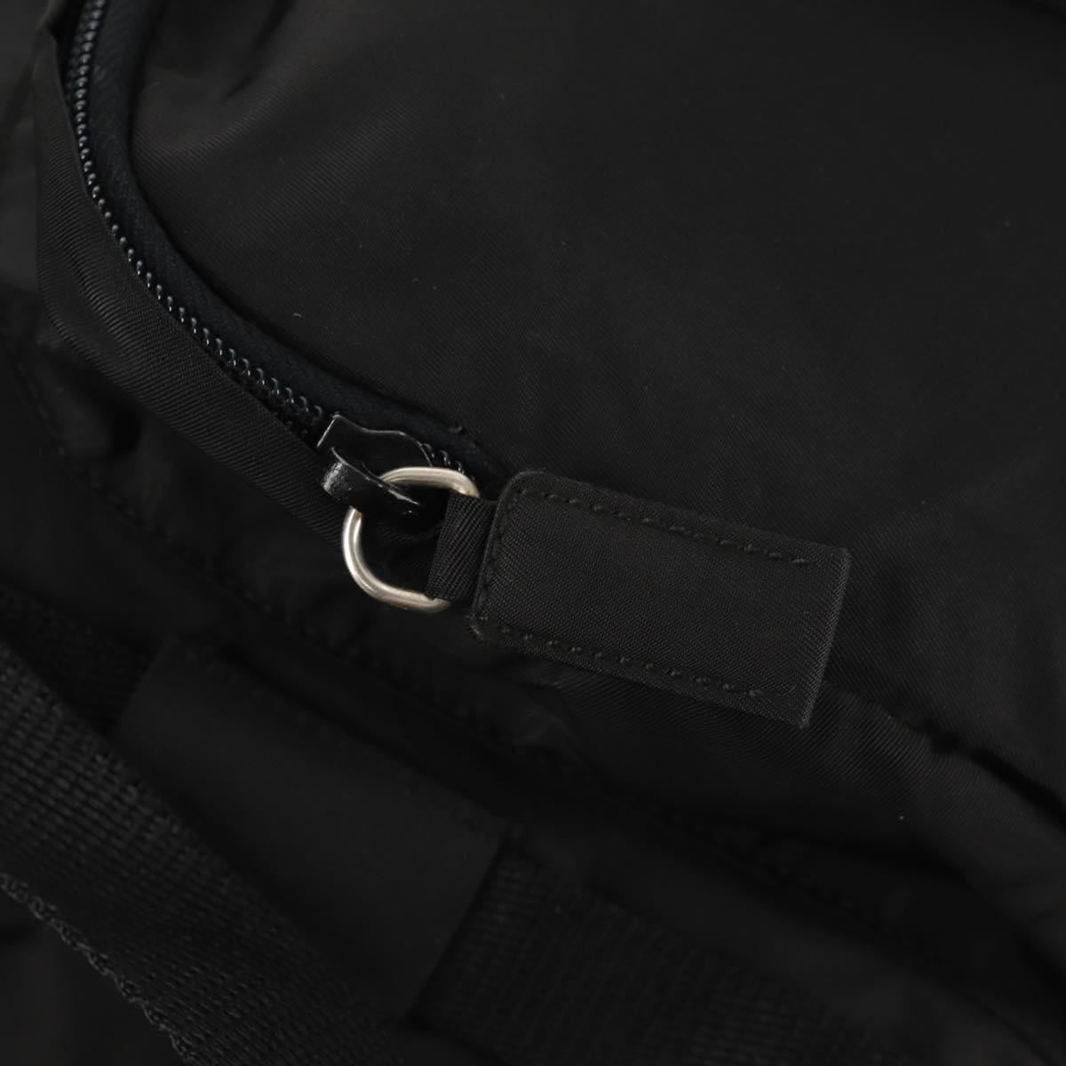 PRADA Backpack Nylon Black Silver Auth bs29624