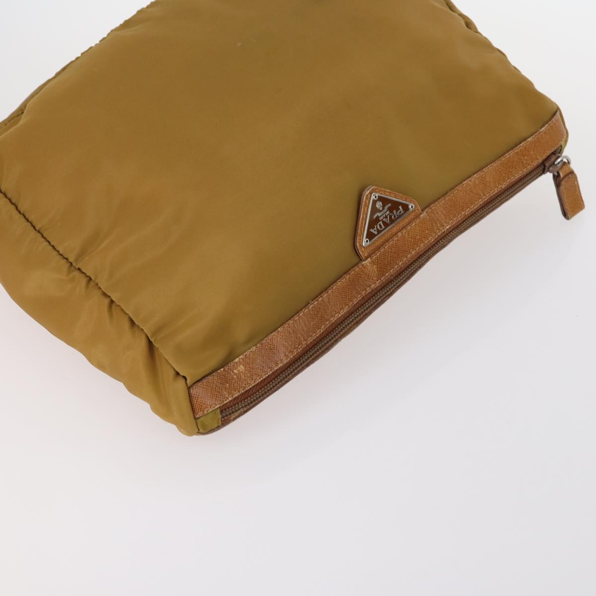 PRADA Pouch Nylon 6Set Black Brown blue Auth bs29638