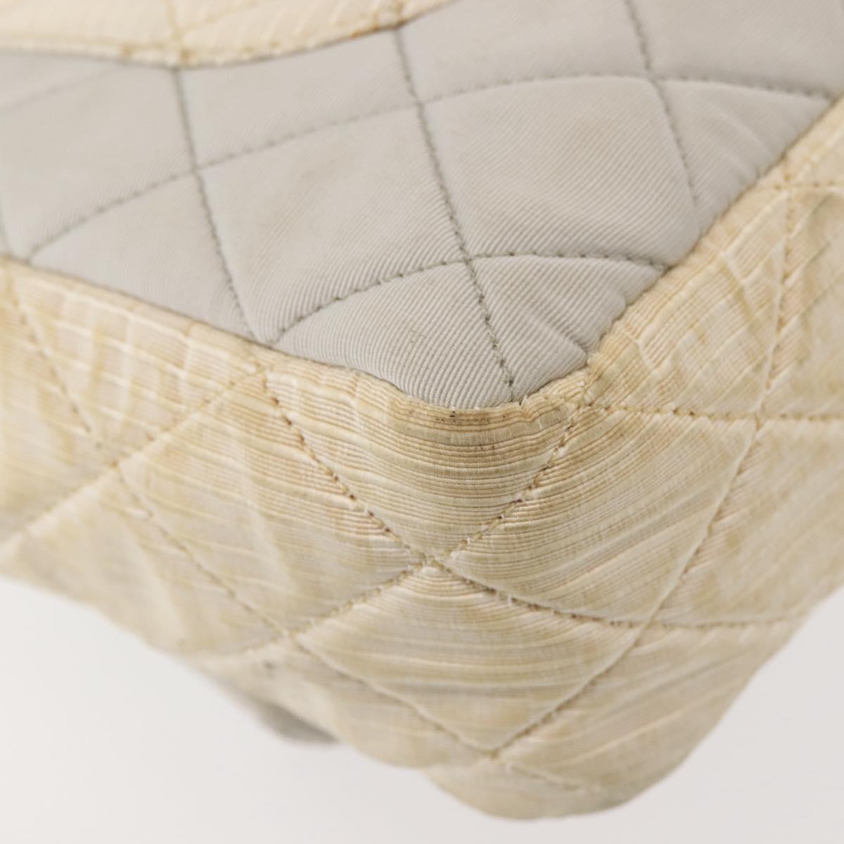 CHANEL Matelasse Chain Flap Shoulder Bag Nylon Multicolor CC Auth bs29639