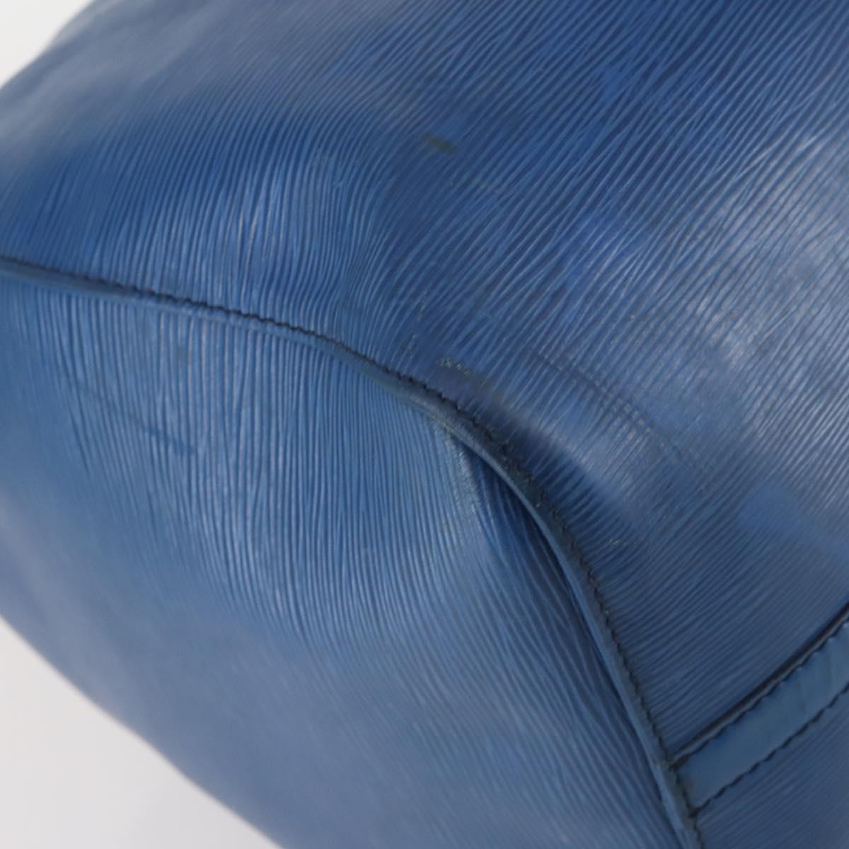 LOUIS VUITTON Epi Keepall 50 Boston Bag Blue M42965 LV Auth bs29642