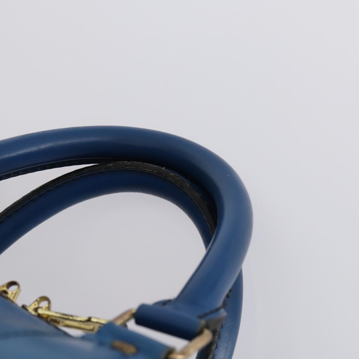 LOUIS VUITTON Epi Keepall 50 Boston Bag Blue M42965 LV Auth bs29642