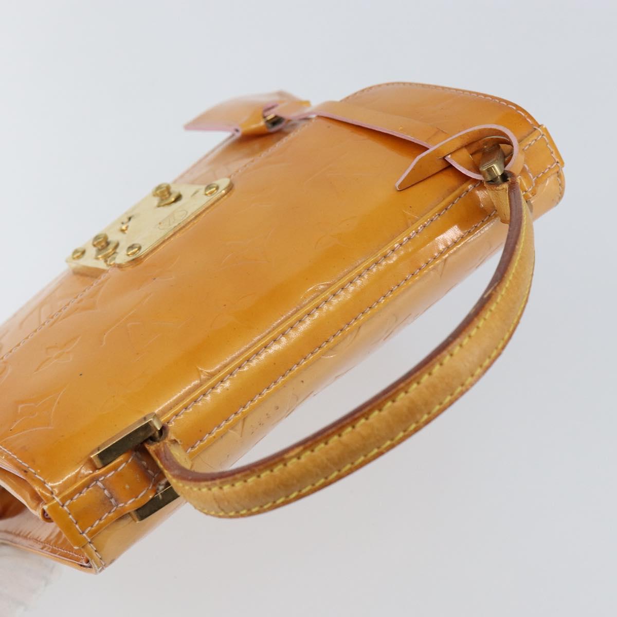 LOUIS VUITTON Monogram Vernis Spring street Hand Bag Pink M91033 LV Auth bs29654