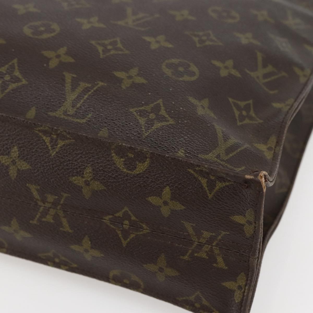 LOUIS VUITTON Monogram Sac Plat Hand Bag M51140 LV Auth bs29671