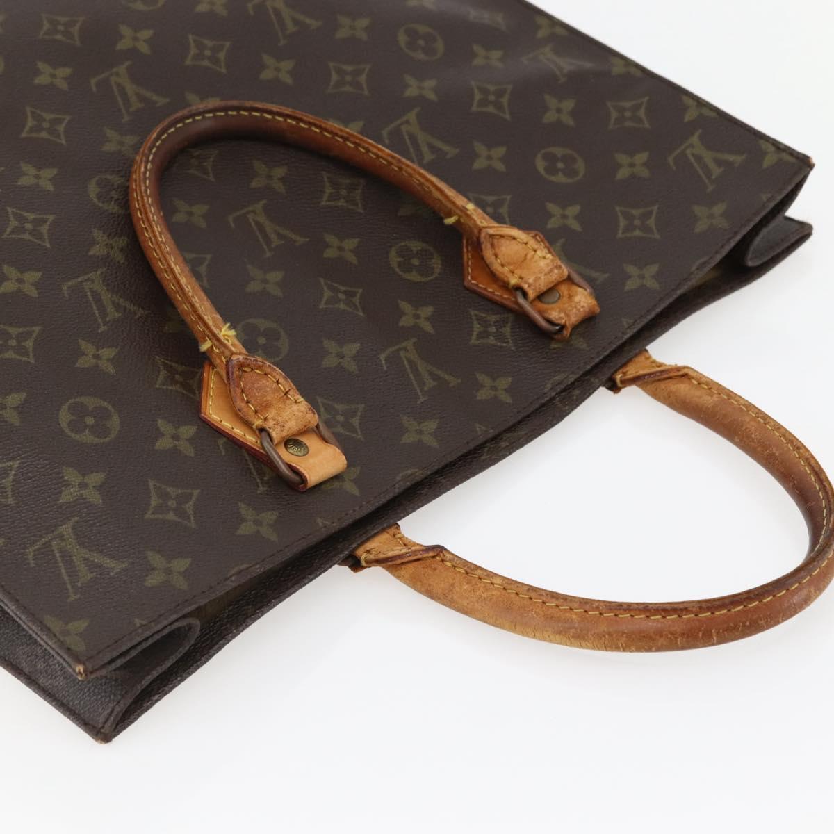 LOUIS VUITTON Monogram Sac Plat Hand Bag M51140 LV Auth bs29671