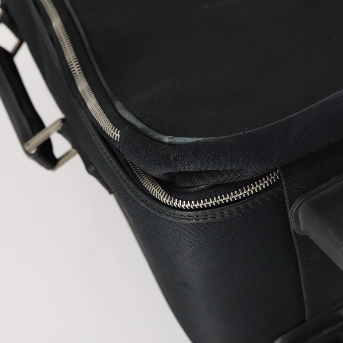 Salvatore Ferragamo Suitcase Canvas Black Silver Auth bs29676