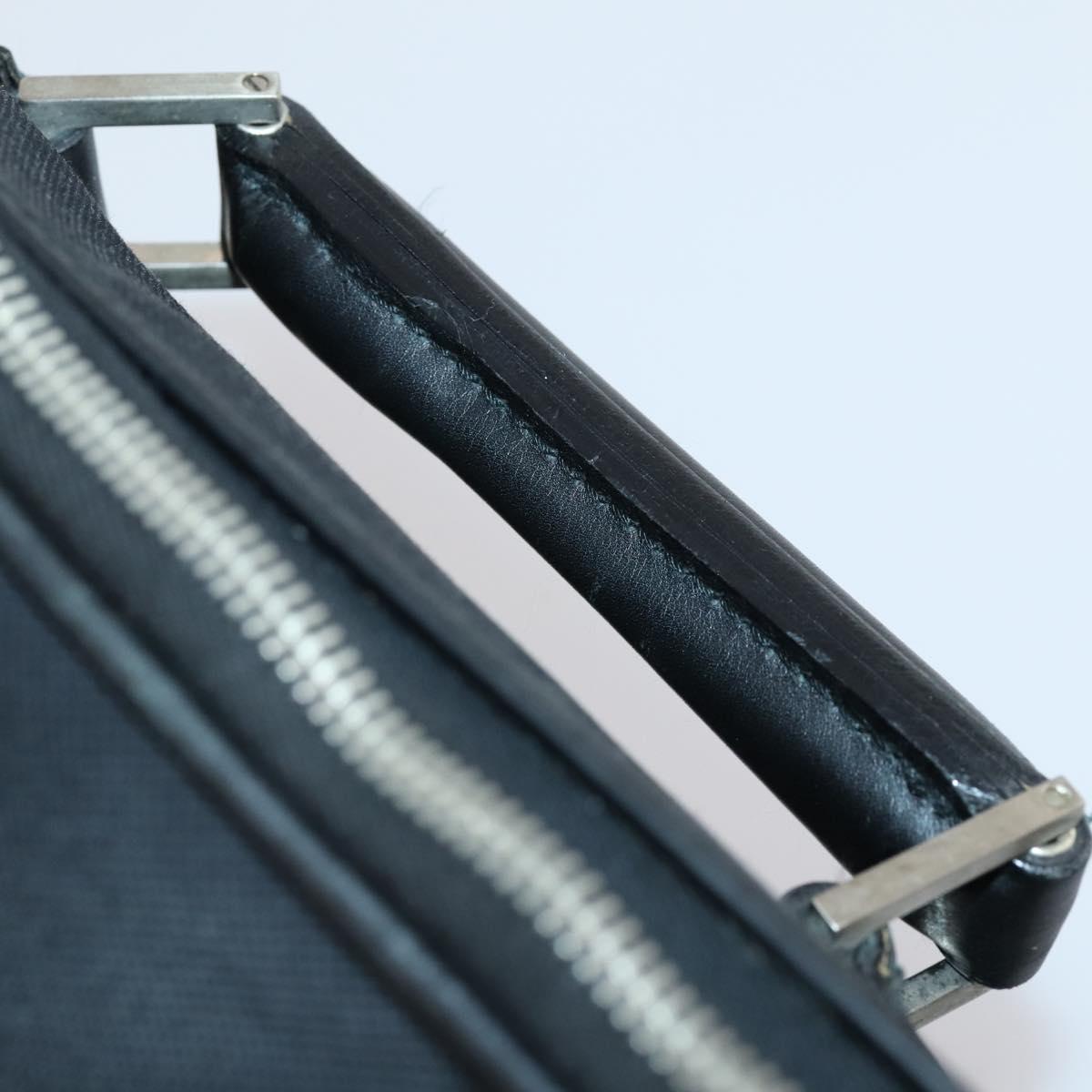 Salvatore Ferragamo Suitcase Canvas Black Silver Auth bs29676