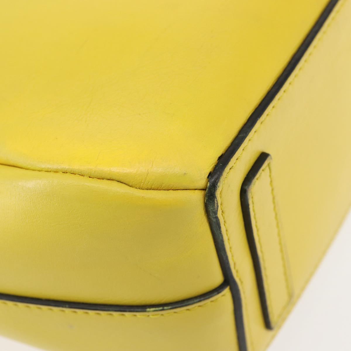 LOEWE Shoulder Bag Leather 2way Yellow Gold Auth bs29684