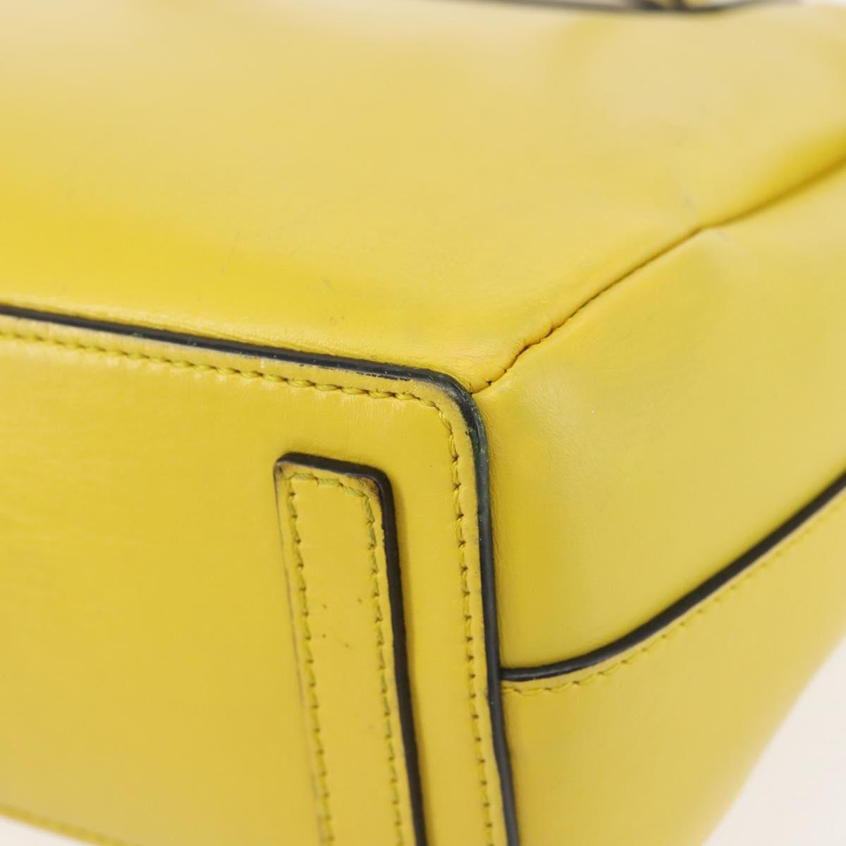 LOEWE Shoulder Bag Leather 2way Yellow Gold Auth bs29684