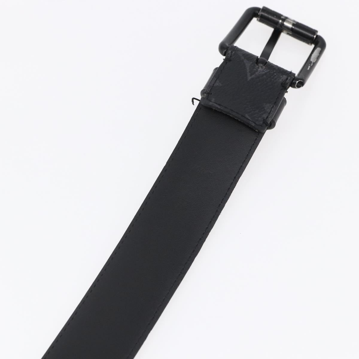 LOUIS VUITTON Monogram Eclipse Ceinture Voyager Belt LV Auth bs29690