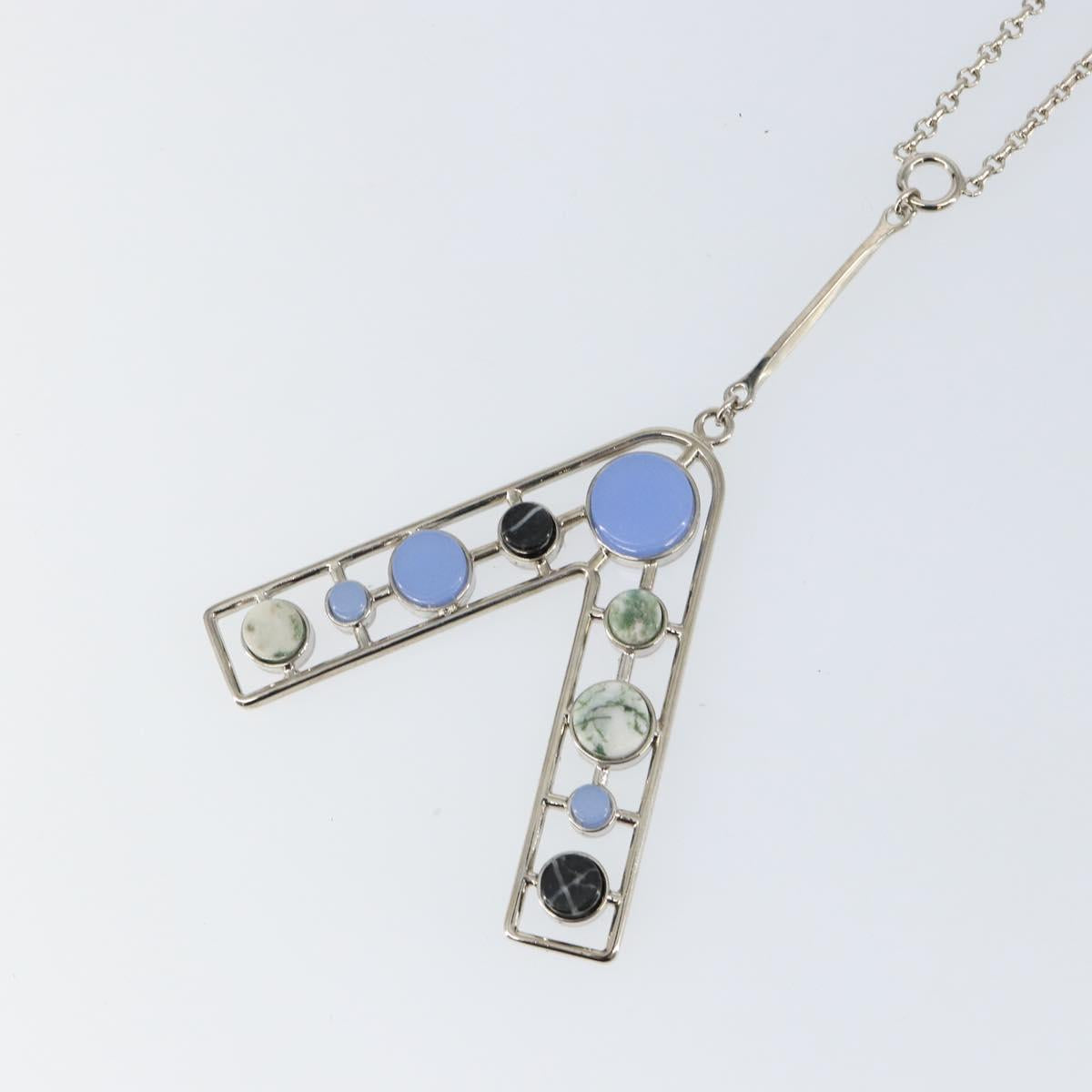 Christian Dior Necklace metal Silver Auth bs29694