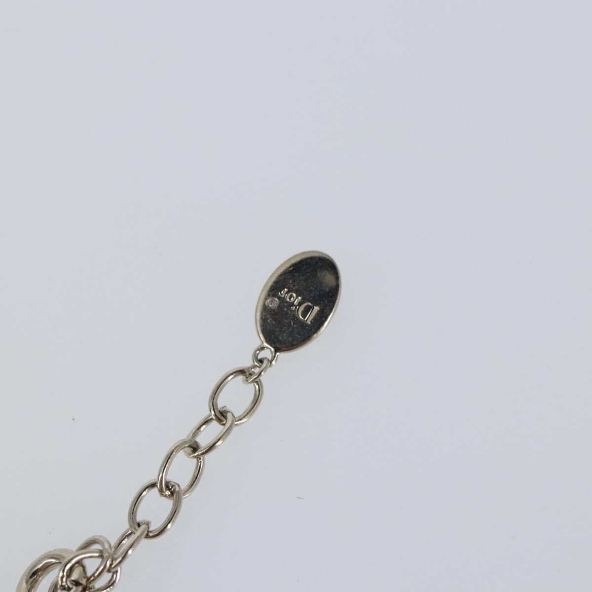 Christian Dior Necklace metal Silver Auth bs29694