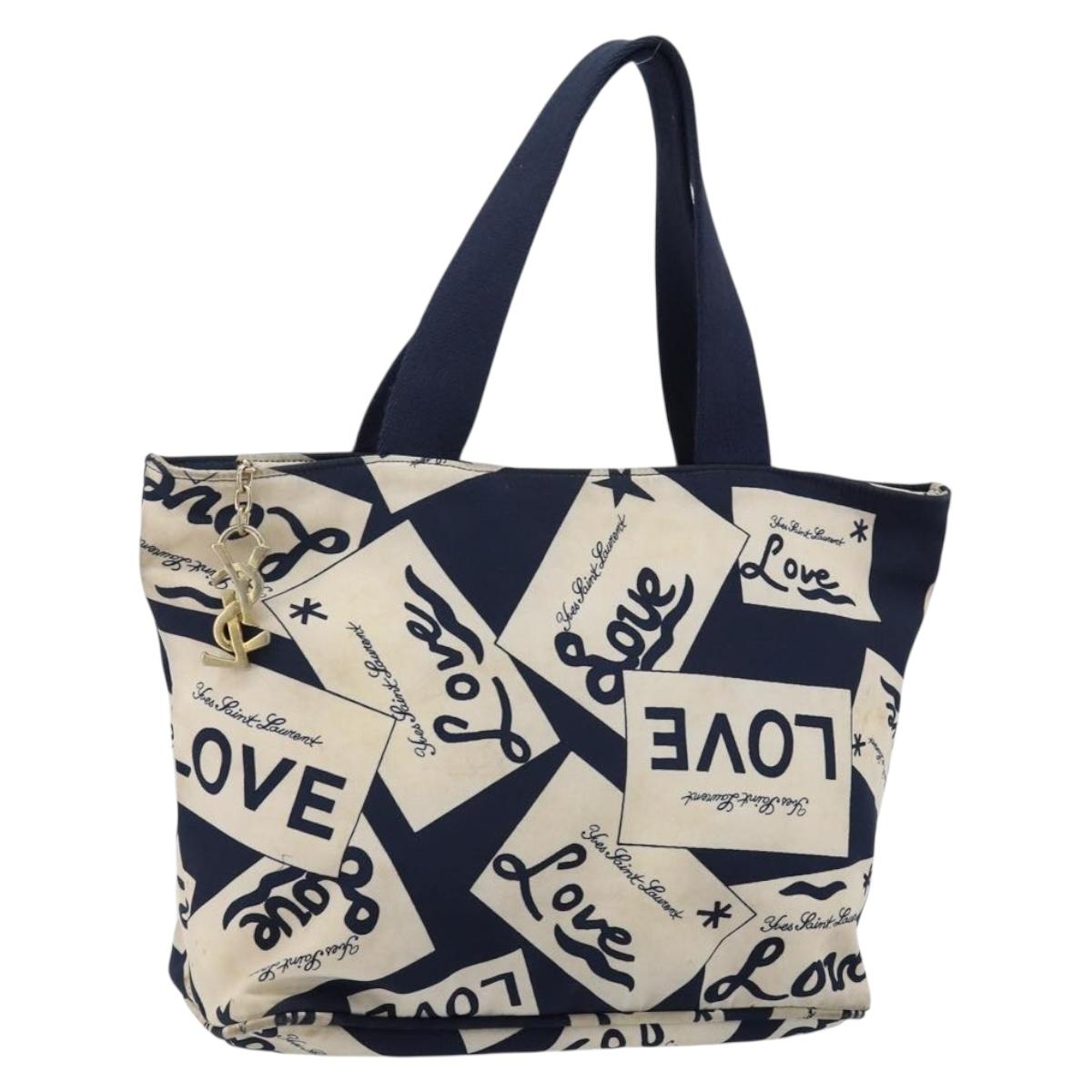 SAINT LAURENT Hand Bag Nylon Navy Auth bs29699