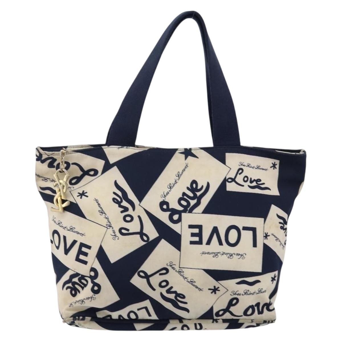 SAINT LAURENT Hand Bag Nylon Navy Auth bs29699