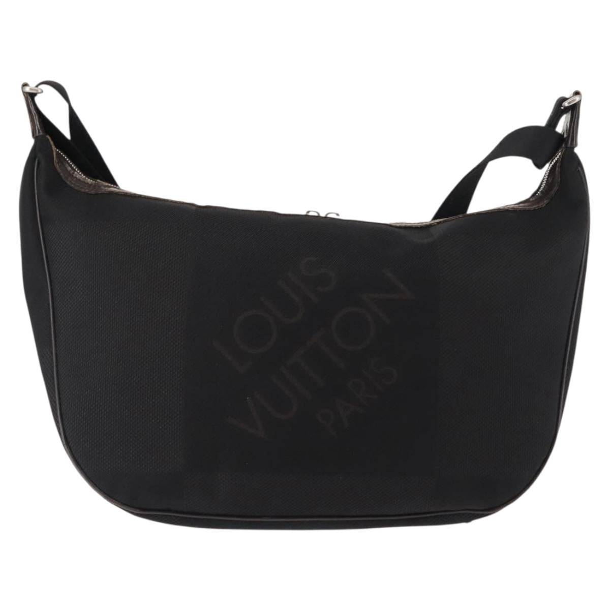 LOUIS VUITTON Damier Geant Explorateur Shoulder Bag Black M93616 LV Auth bs29708