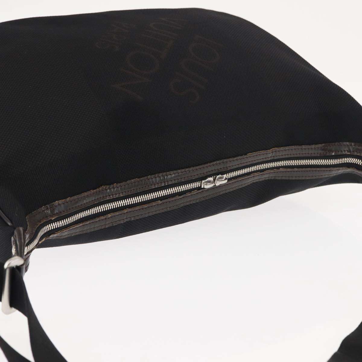 LOUIS VUITTON Damier Geant Explorateur Shoulder Bag Black M93616 LV Auth bs29708