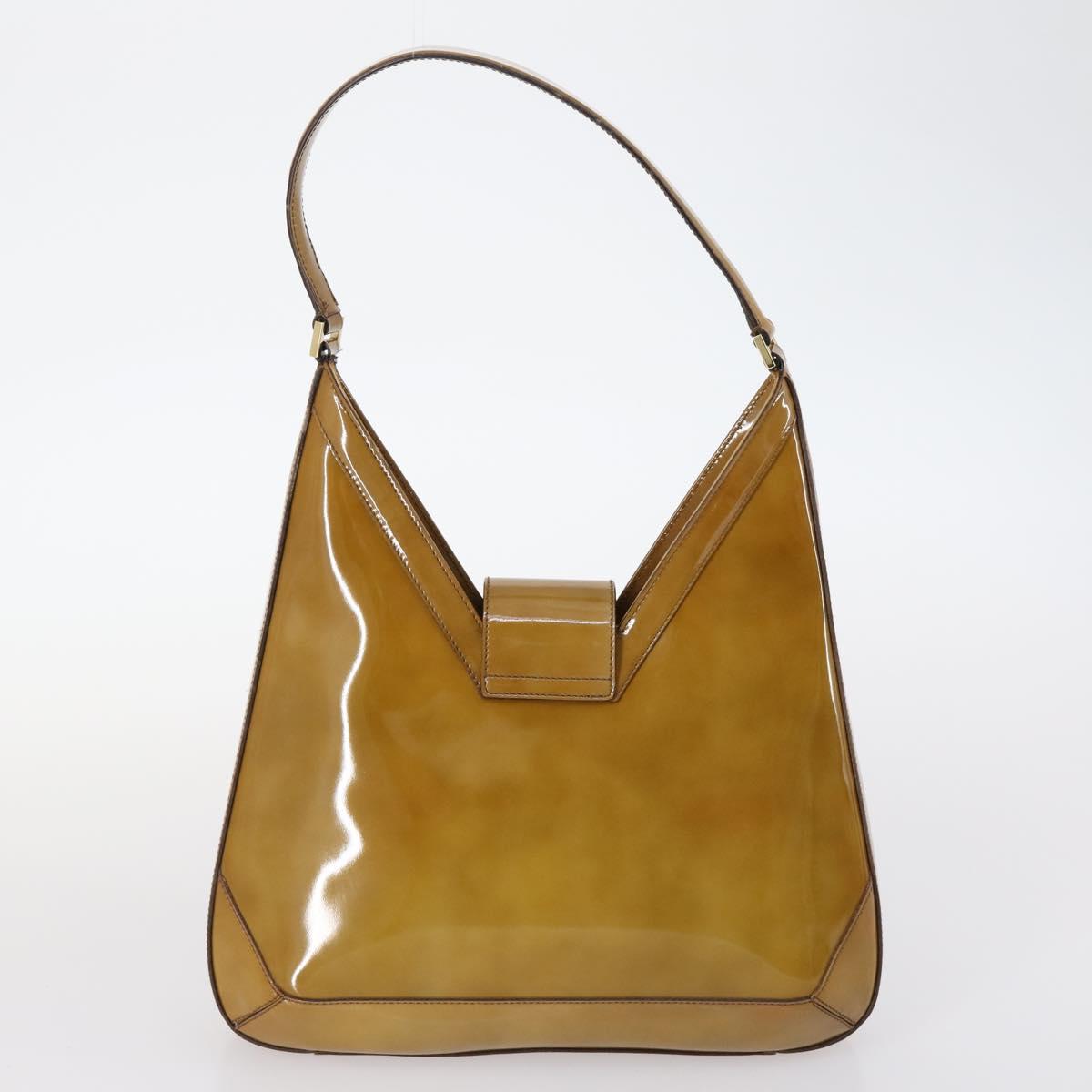 Salvatore Ferragamo Bag Enamel Canvas Leather 7Set Black Brown Auth bs29709