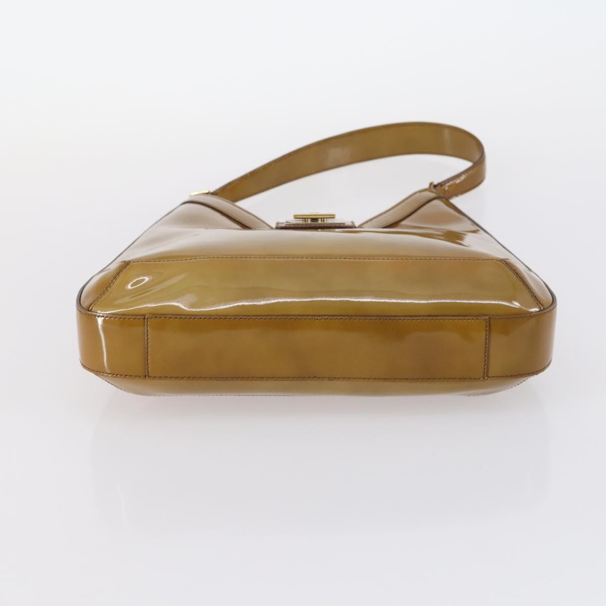 Salvatore Ferragamo Bag Enamel Canvas Leather 7Set Black Brown Auth bs29709