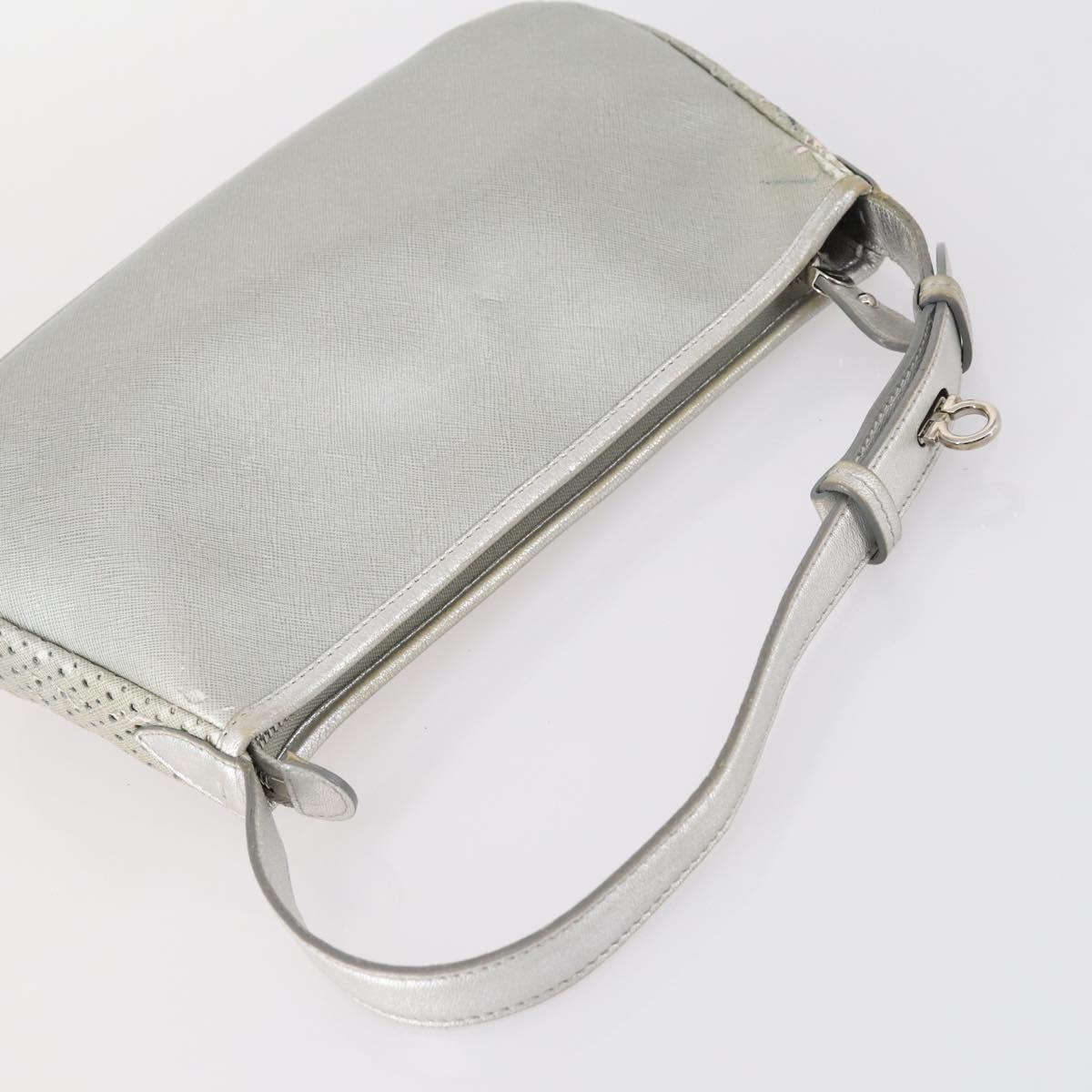 Salvatore Ferragamo Bag Enamel Canvas Leather 7Set Black Brown Auth bs29709