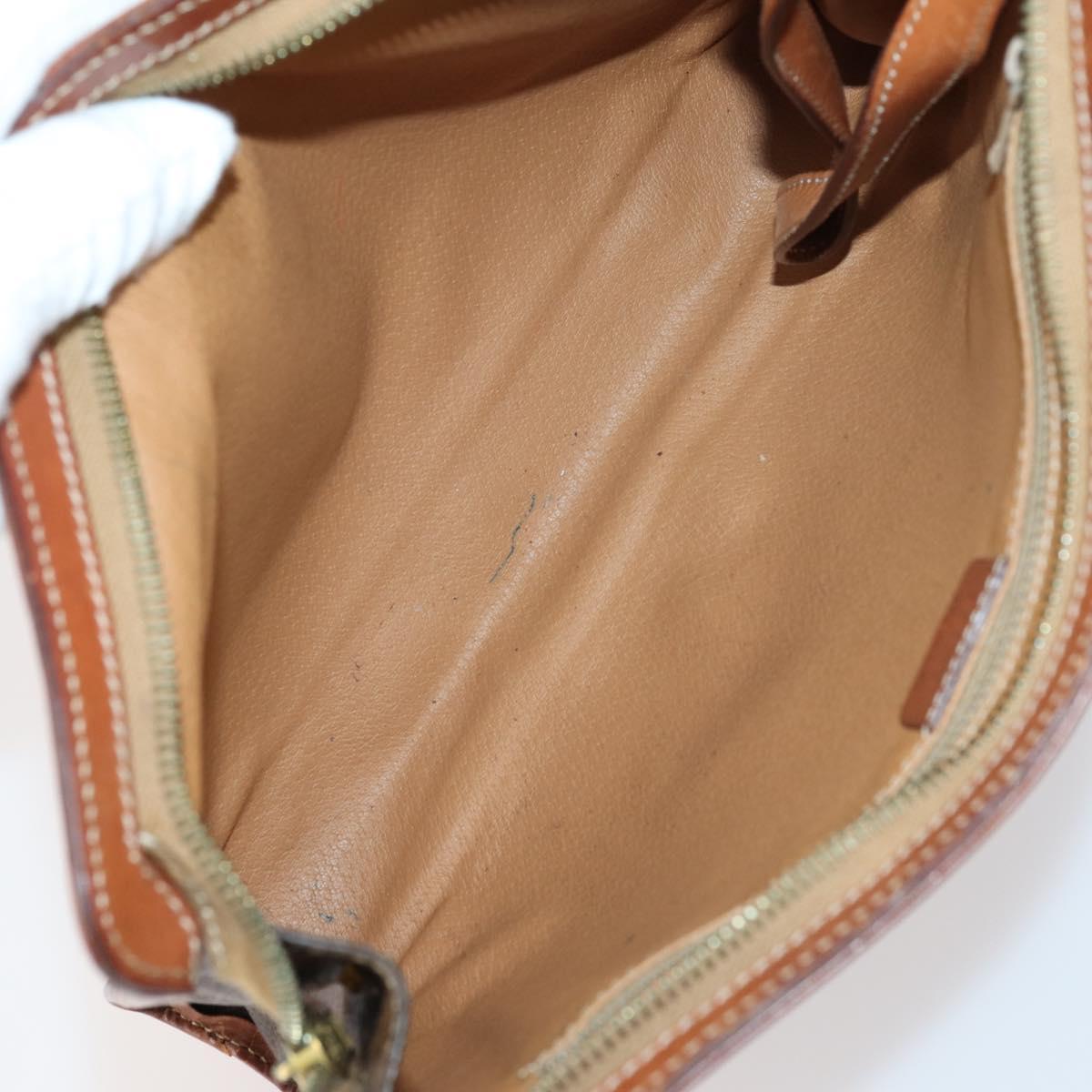 CELINE Hand Bag Canvas Nylon PVC 6 Set Brown Navy Green Auth bs29710
