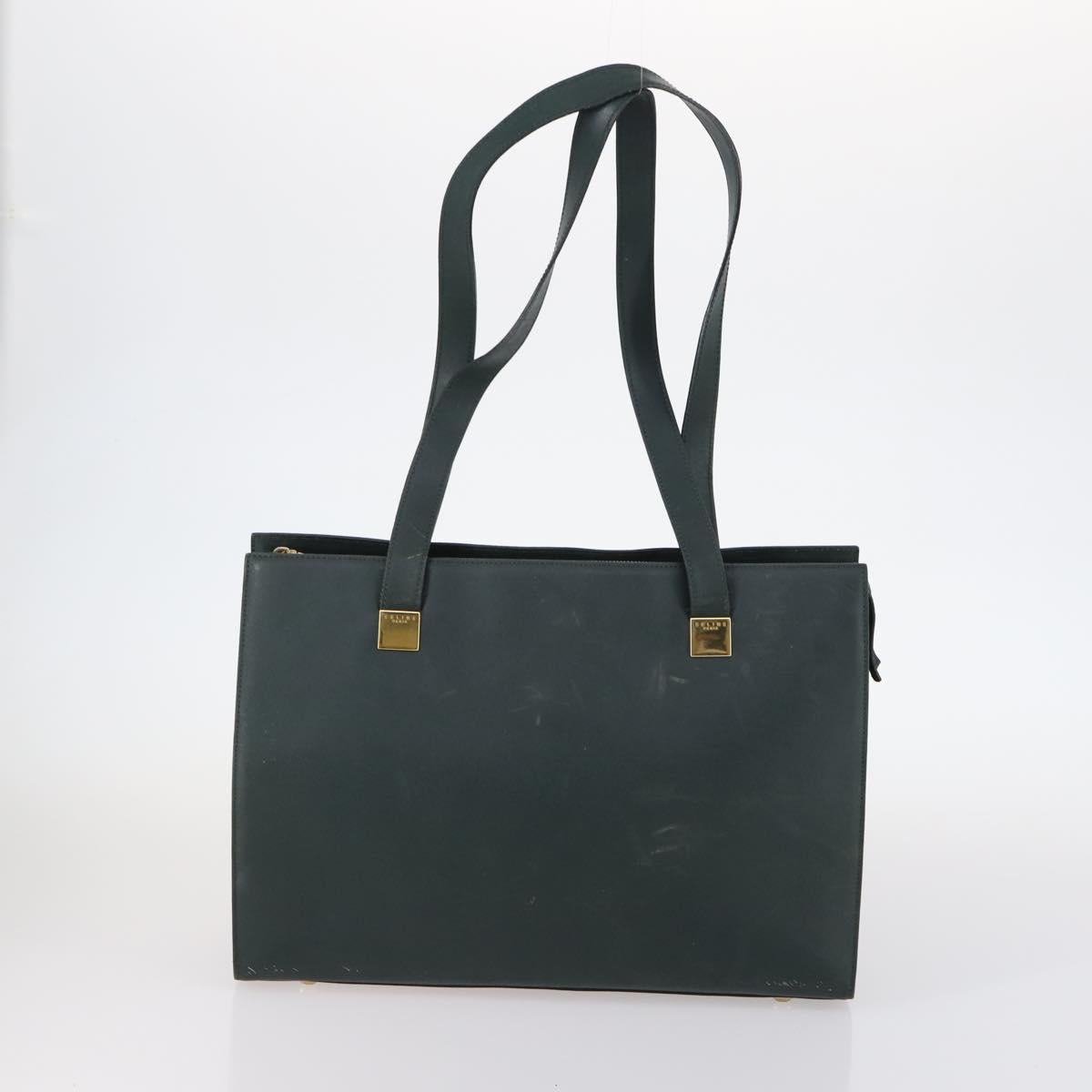 CELINE Hand Bag Canvas Nylon PVC 6 Set Brown Navy Green Auth bs29710