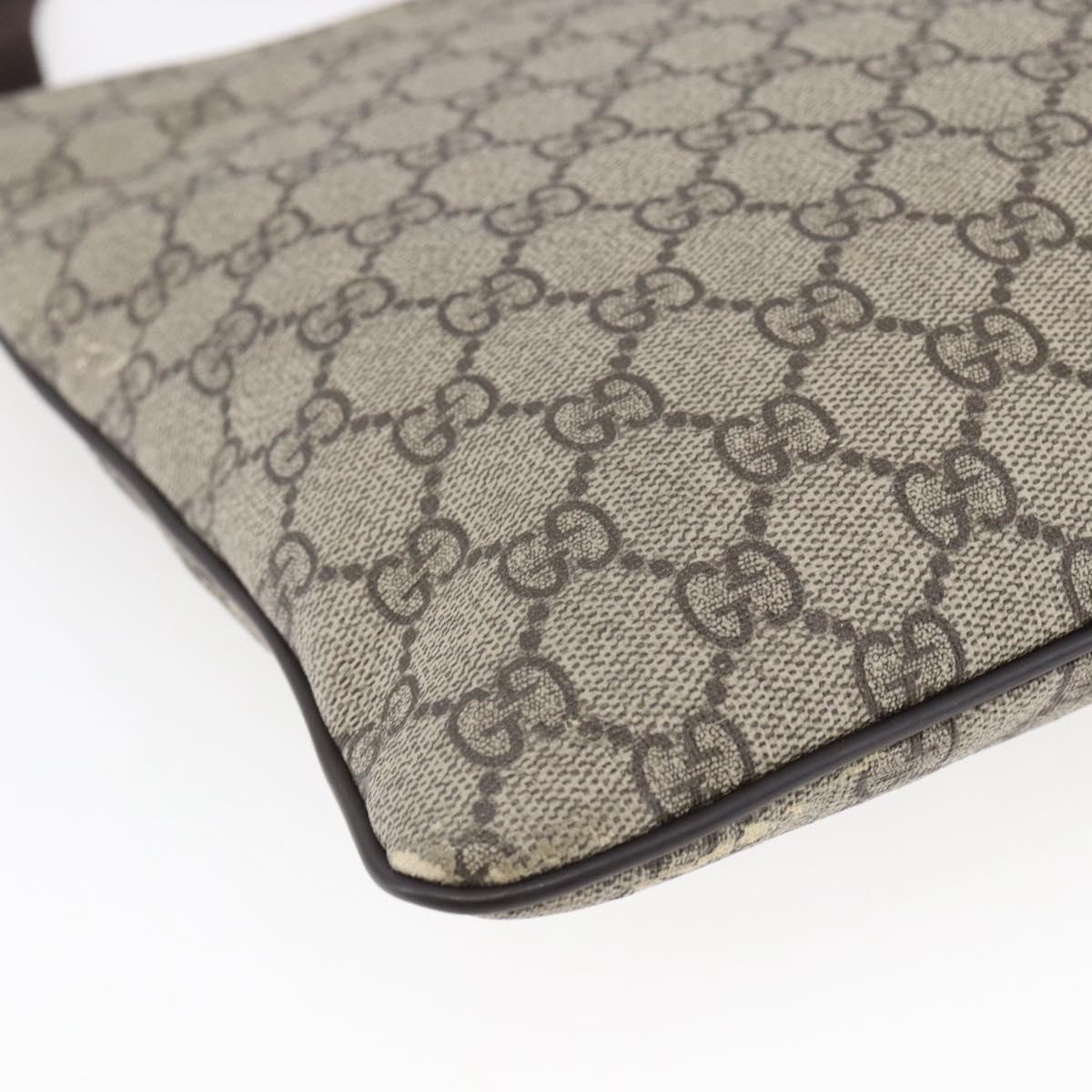 GUCCI GG Supreme Shoulder Bag PVC Beige Gold 295257 Auth bs29716