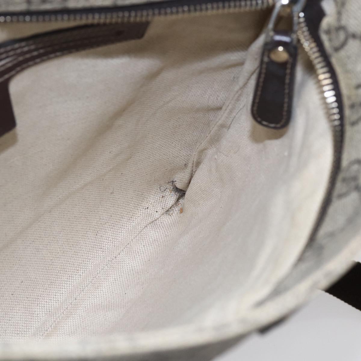 GUCCI GG Supreme Shoulder Bag PVC Beige Gold 295257 Auth bs29716