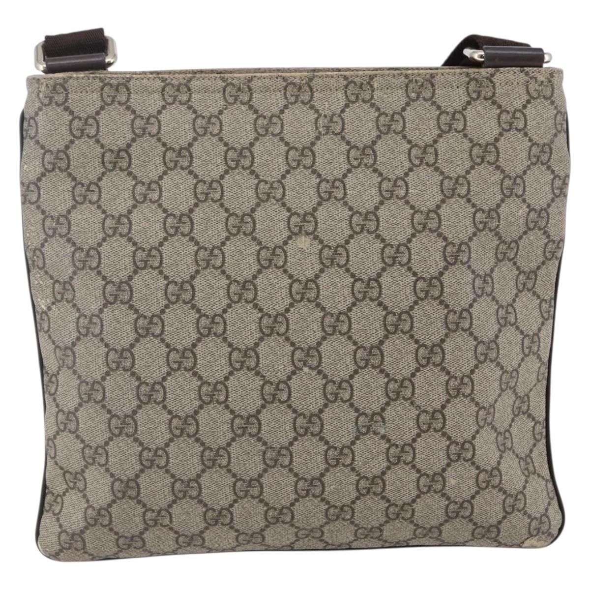 GUCCI GG Supreme Shoulder Bag PVC Beige Gold 295257 Auth bs29716