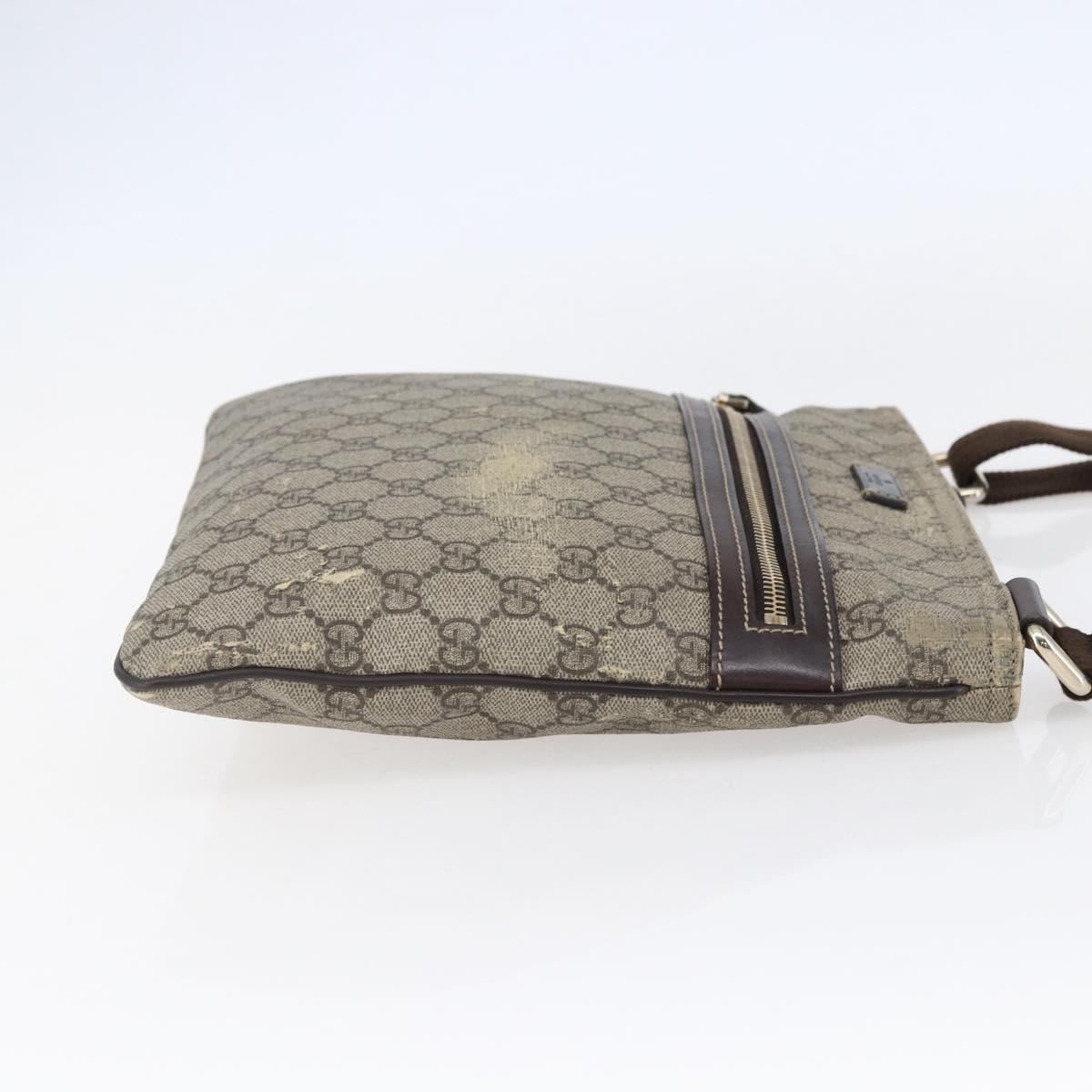 GUCCI GG Supreme Shoulder Bag PVC Beige Gold 295257 Auth bs29716