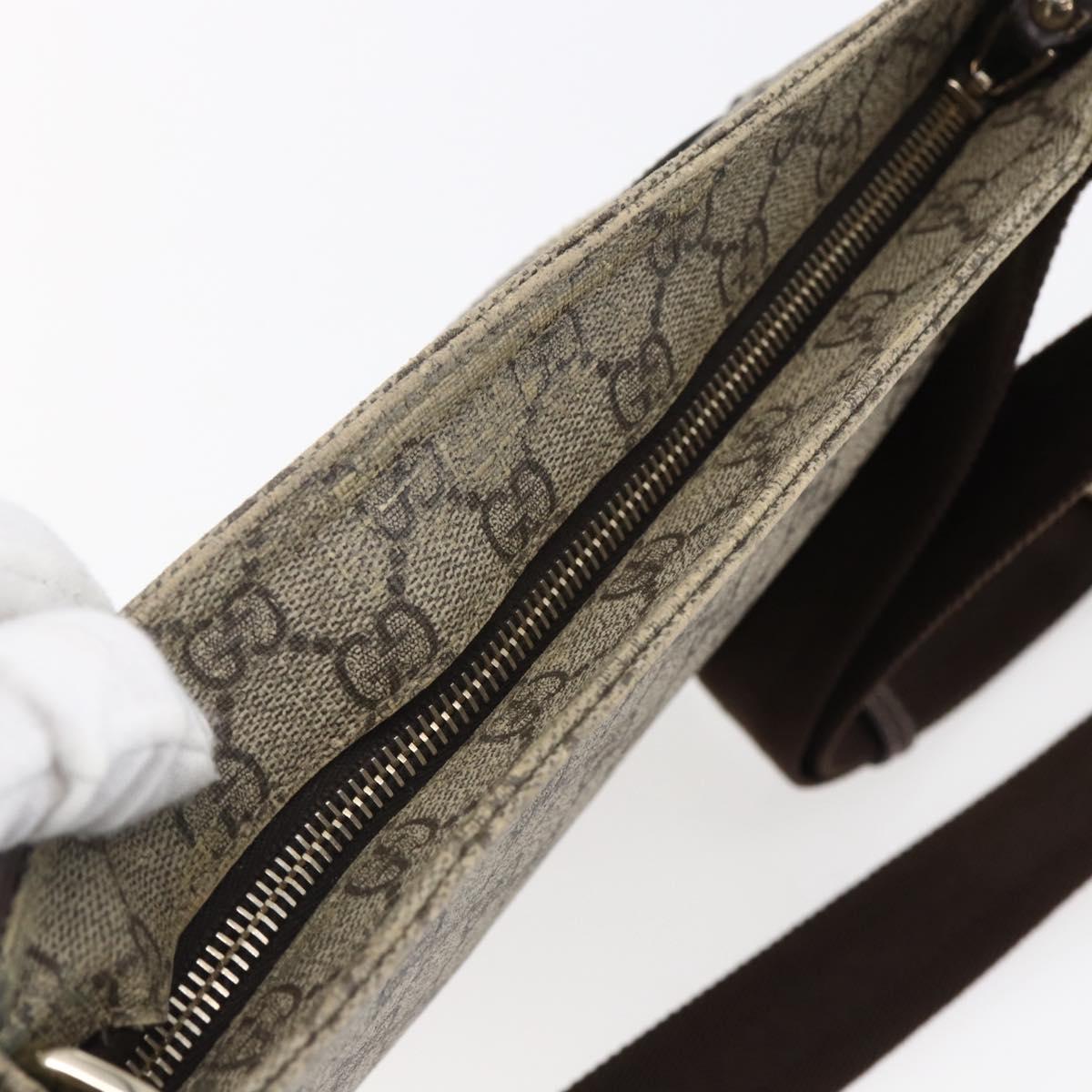 GUCCI GG Supreme Shoulder Bag PVC Beige Gold 295257 Auth bs29716