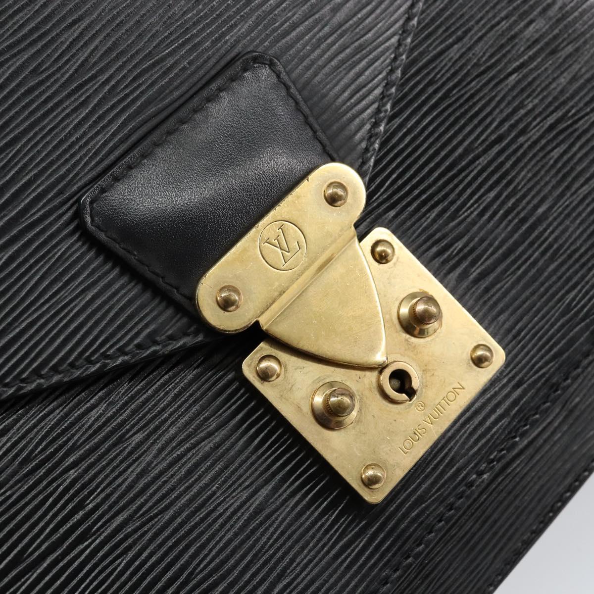 LOUIS VUITTON Epi Monceau 28 Hand Bag Black M52122 LV Auth bs29721