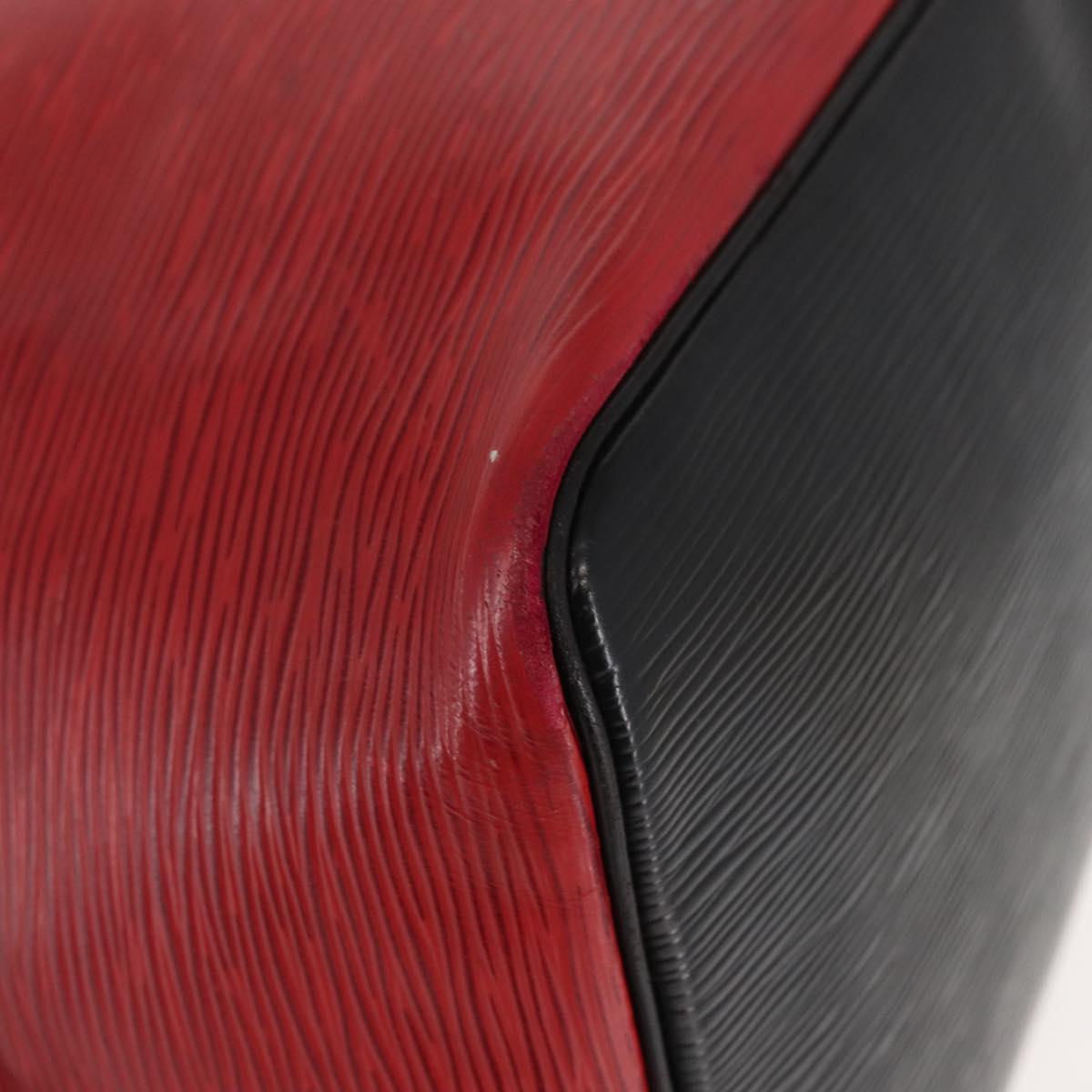 LOUIS VUITTON Epi Petit Noe Bag By Color Black Red M44172 LV Auth bs29727