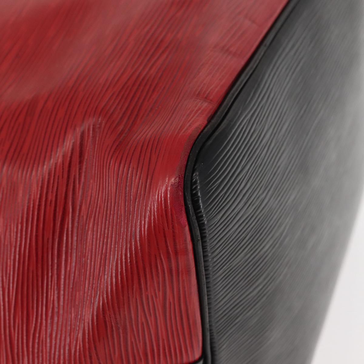 LOUIS VUITTON Epi Petit Noe Bag By Color Black Red M44172 LV Auth bs29727