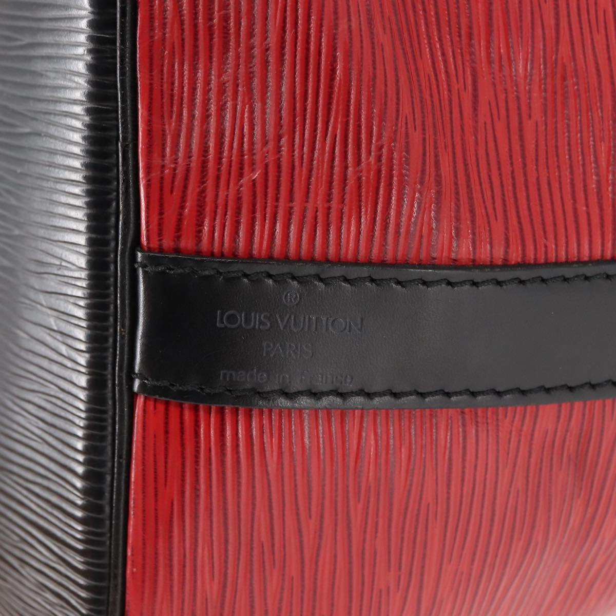 LOUIS VUITTON Epi Petit Noe Bag By Color Black Red M44172 LV Auth bs29727