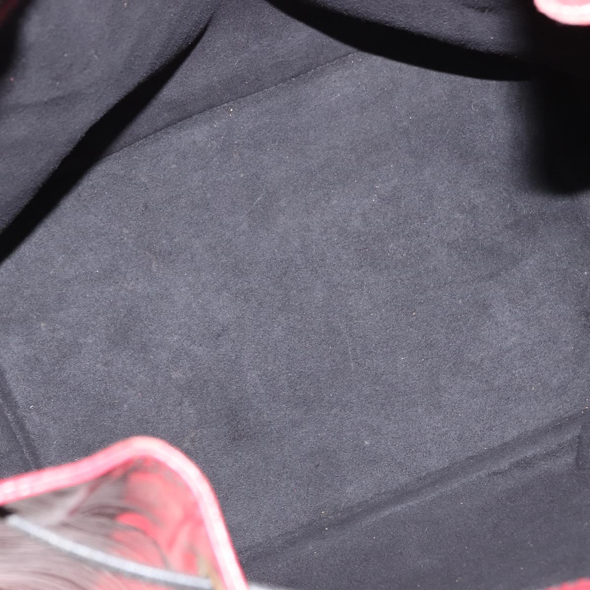 LOUIS VUITTON Epi Petit Noe Bag By Color Black Red M44172 LV Auth bs29727