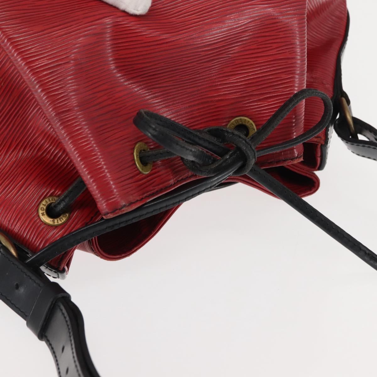 LOUIS VUITTON Epi Petit Noe Bag By Color Black Red M44172 LV Auth bs29727