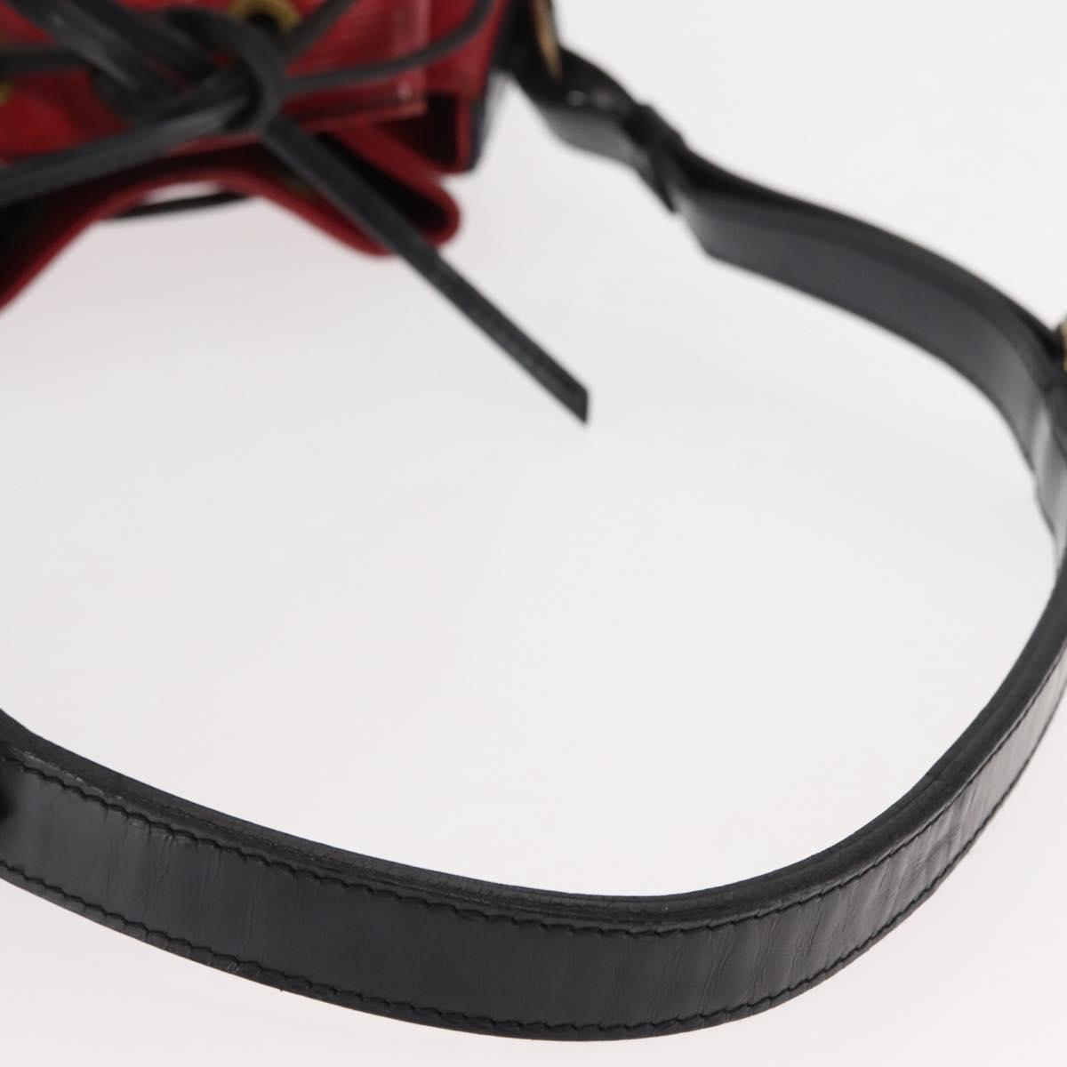 LOUIS VUITTON Epi Petit Noe Bag By Color Black Red M44172 LV Auth bs29727