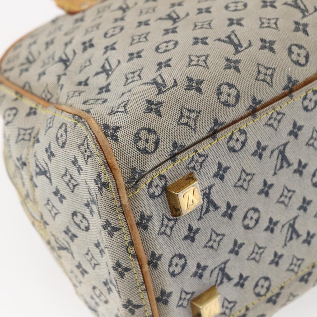 LOUIS VUITTON Monogram Mini Marie Hand Bag Blue M92003 LV Auth bs29728